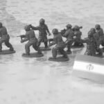 Toy soldiers advancing across a map